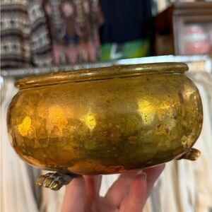 Vintage Brass Footed Bowl